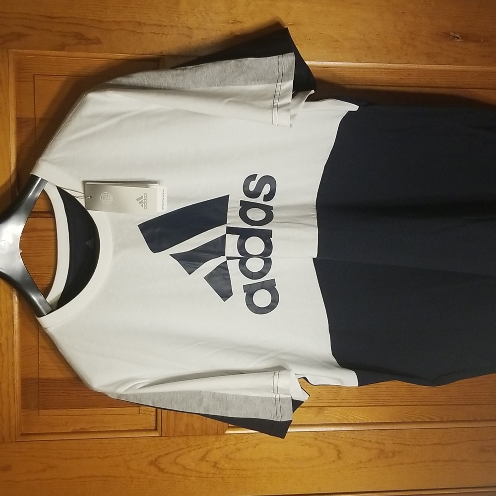 ADIDAS TEE SHIRT (NAVY BLUE)